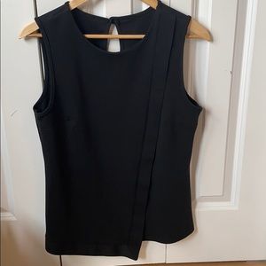 Chic sleeveless black blouse